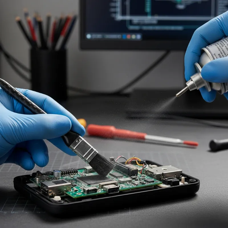 Cleaning dust and debris from a smart lock's internal mechanism and sensors for optimal performance