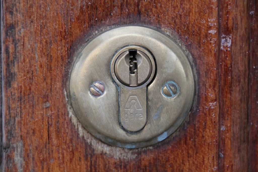WiFi smart lock on a door