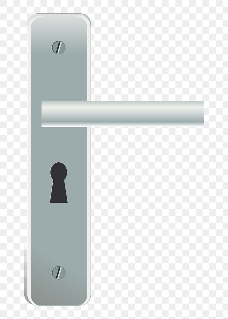 Smart lock with a camera at a door
